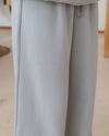BASERANGE France elastic waist loose sports cotton casual pants BAS-FRAP-RC-SU25-BSL WHITESTONE BLUE